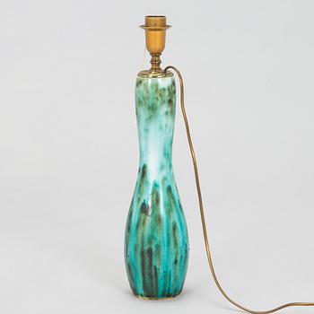 Friedl Holzer-Kjellberg, a ceramic tablelamp, signed Arabia -F.H.Kj.-.