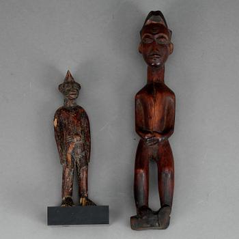 SKULPTURER, 2 st, Afrika, 1900-tal.