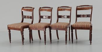 STOLAR, 4 st, senempire, England, 1800-talets första hälft.