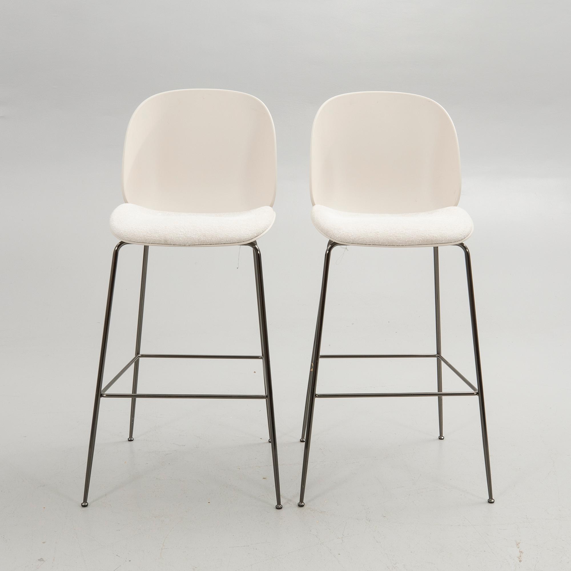 GamFratesi, Bar stools, a pair, "Beetle Bar Chair", Gubi, Denmark.