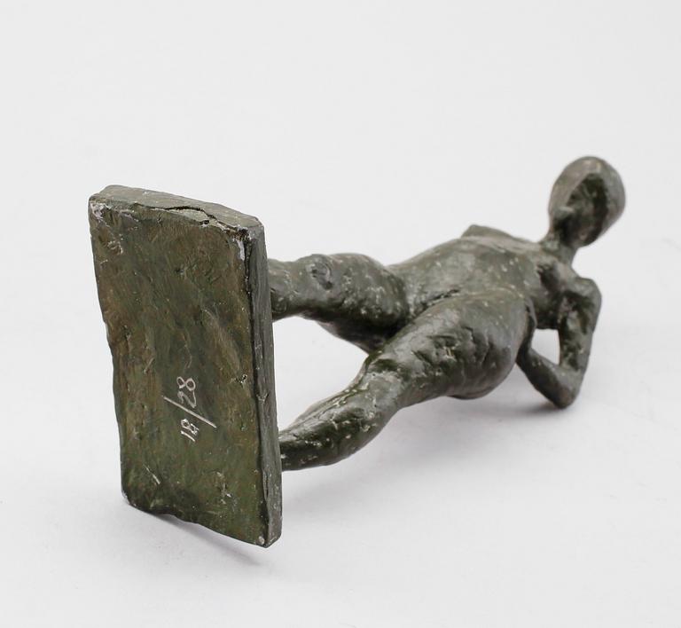 SKULPTUR, patinerad bly, Fred Åberg, signerad och numrerad 18/28.