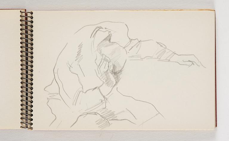 Lotte Laserstein, 10 små skissblock med teckningar.