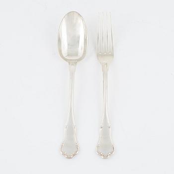 Bestick, 12 st, silver, K Anderson, Stockholm 1916.