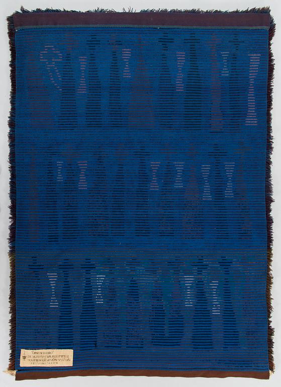 Eva Brummer, a Finnish ryijy rug for the Friends of Finnish Handicraft. Circa 180 x 125 cm.