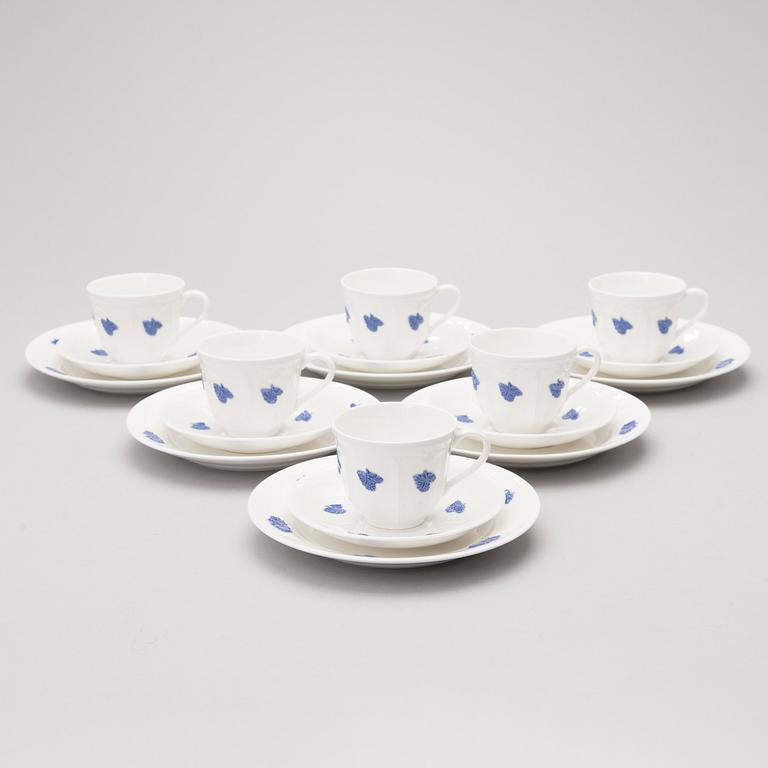 A 16-piece 'Blå Blom' porcelain coffee set, Gustavsberg, Sweden.