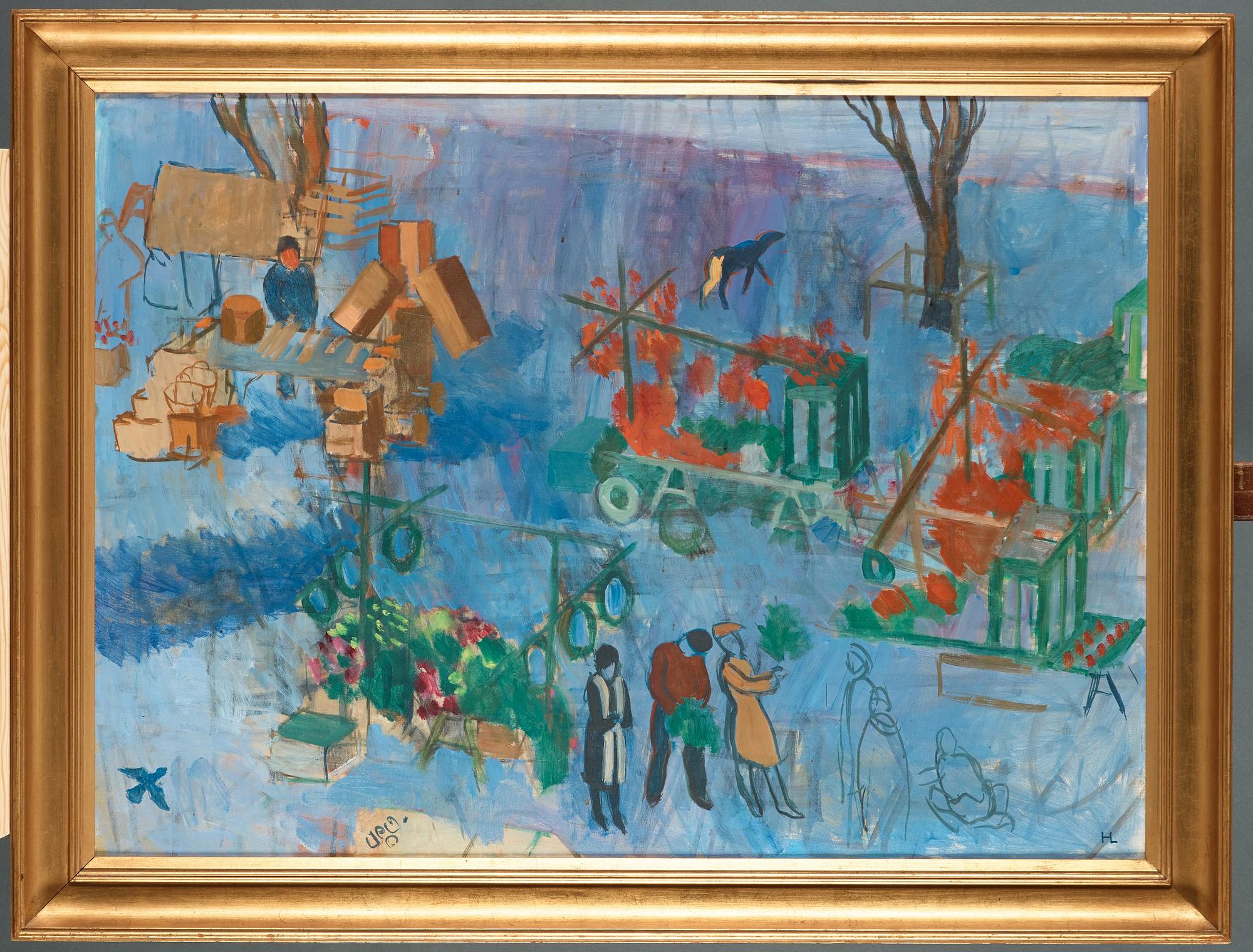 Hilding Linnqvist, HILDING LINNQVIST, oil on canvas, Signed HL. Executed in the 1930s.