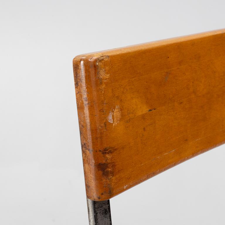 Chairs, 6 pcs, "Chair 10", mid-20th century. Grythyttan's steel furniture. First half of the 20th century.