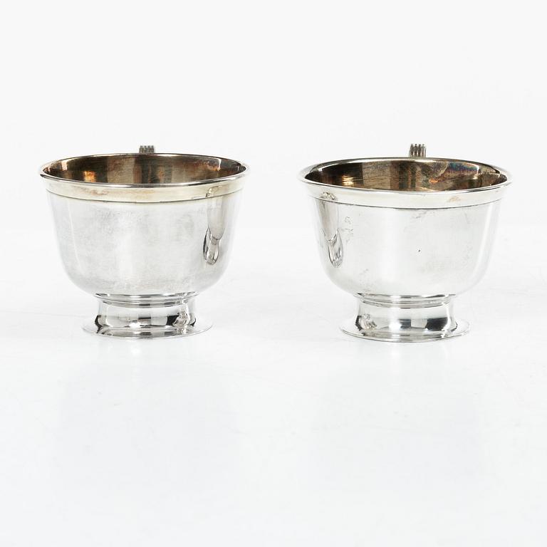 Six Swedish silver cups, mark of Arkala Johanna Gottschalk, Stockholm, 1960s.