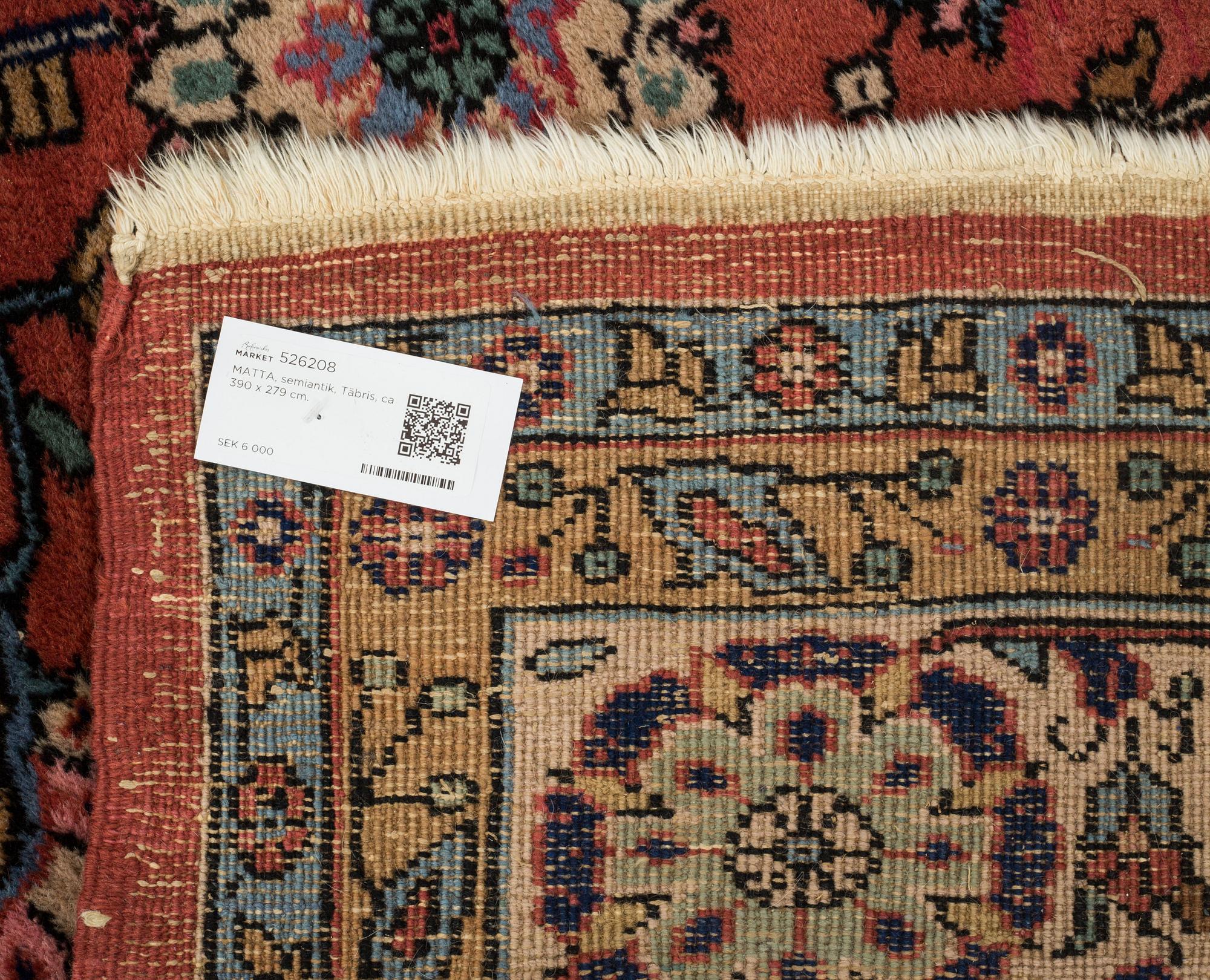 MATTA, semiantik, Täbris, ca 390 x 279 cm.