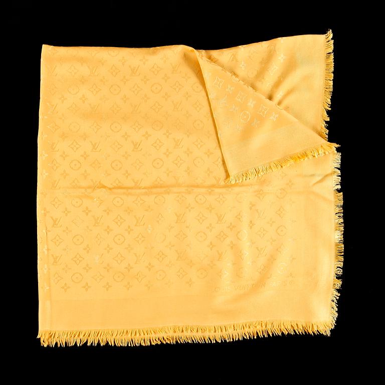 A wool/cashmere scarf by Louis Vuitton.