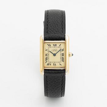 must de Cartier, Tank, armbandsur, 20,5 x 20 (28) mm.