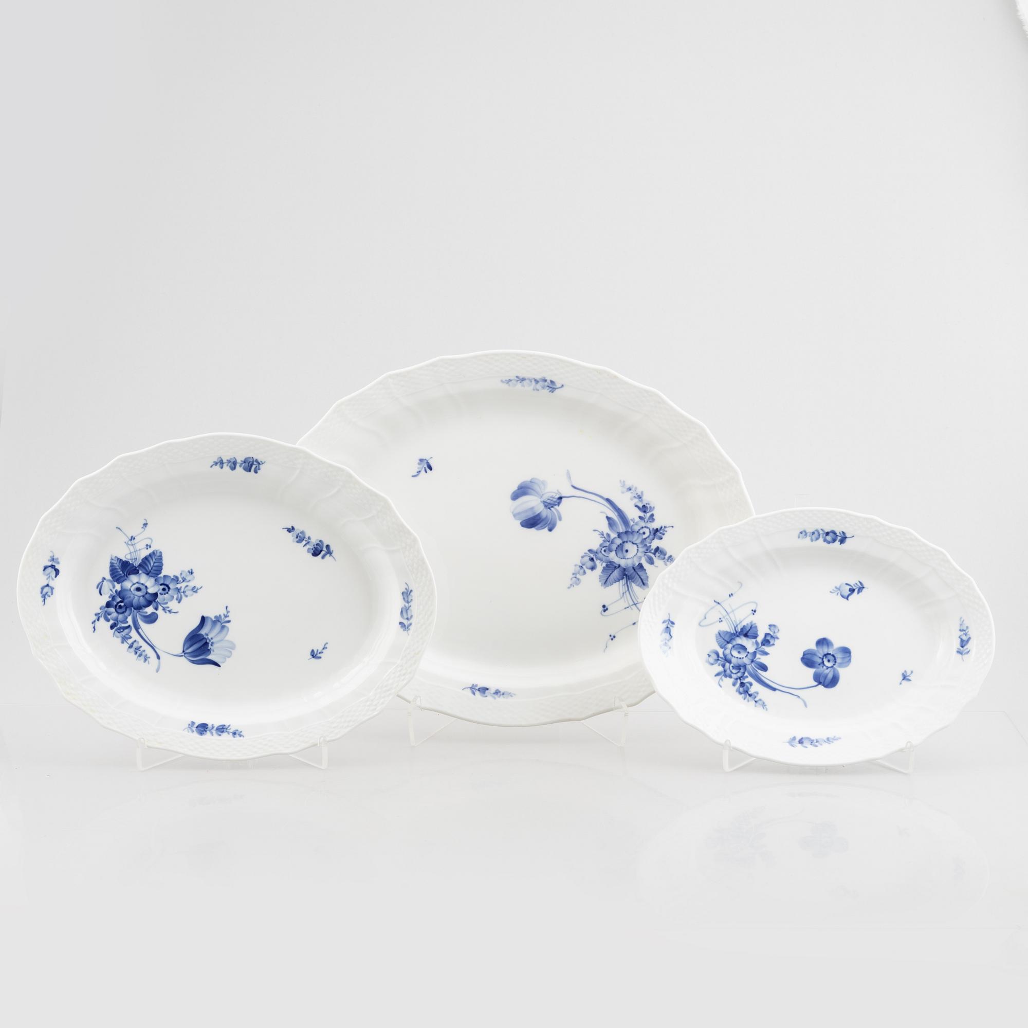 Royal Copenhagen, a 65-piece porcelain service, "Blue Flower", Denmark.