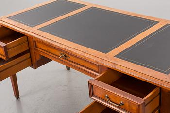 A FRANCE WRITING DESK AND A CHAIR FROM GRANGE.