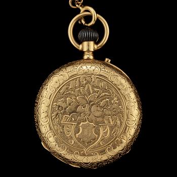 FICKUR, 18k guld. Vikt 40 g.