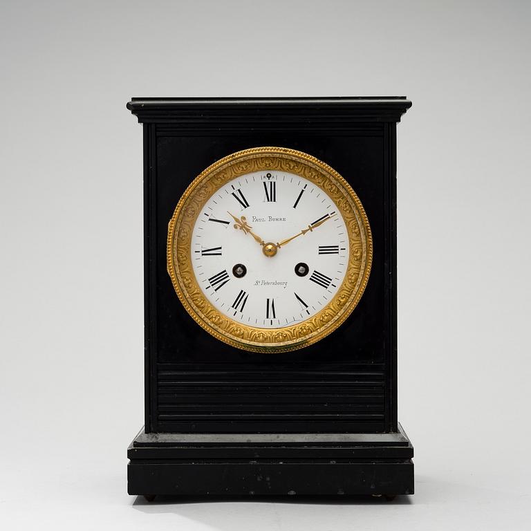 A MANTLE CLOCK, St.Petersburg, Pavel Buhre ca 1870-90.