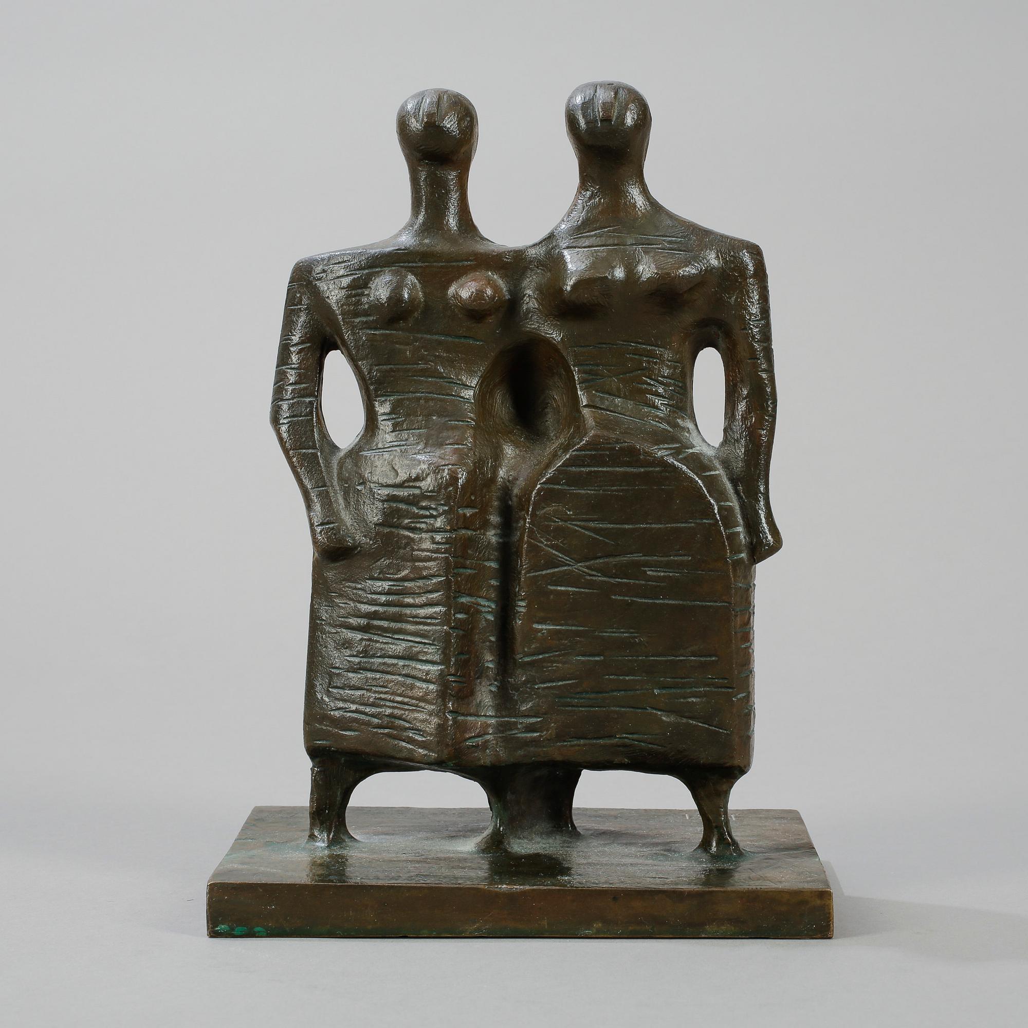 OKÄND KONSTNÄR, skulptur, brons, signerad EE, daterad -61.