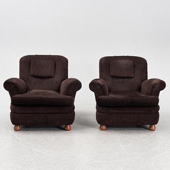 Josef Frank, fåtöljer ett par, modell 336, Firma Svenskt Tenn, formgiven 1934.