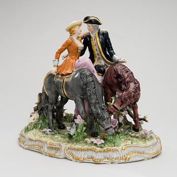 FIGURIINI, posliini, Meissen noin 1900.