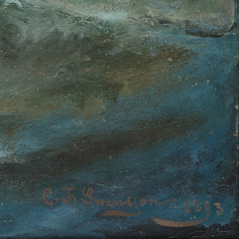 Christian Fredrik Swensson (Svensson), Seascape with ships - scene from Öresund.