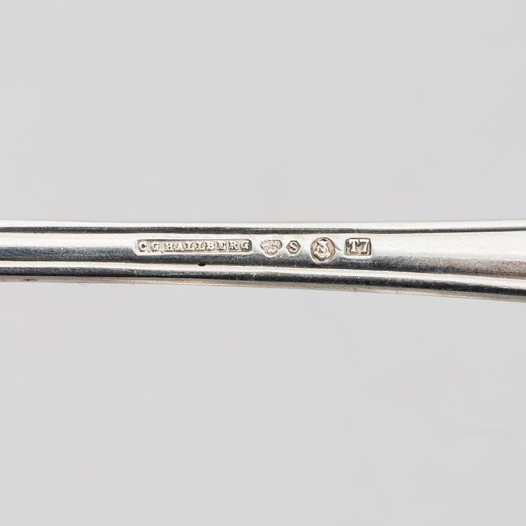 A 118-piece silver flatware set, "Norsk", C.G.Hallberg, Stockholm, Sweden, 1925-32.