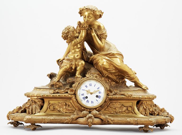 BORDSPENDYL, brons, nyrokoko, 1800-talets andra hälft.