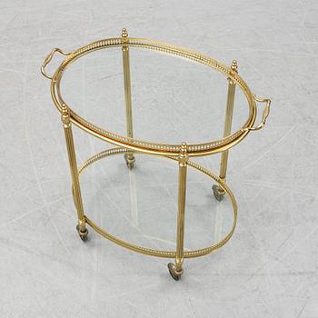 A brass drink trolley, 1960/70's.