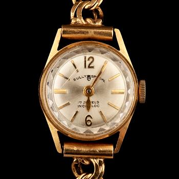 DAMARMBANDSUR, Sully Special med Bismarcklänk i 18k guld, 1967. Vikt 16 g.