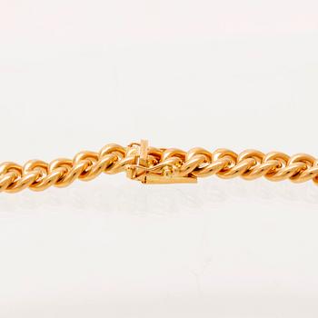 An 18K gold necklace weight 183,6 grams, 0,4 ct brilliants.