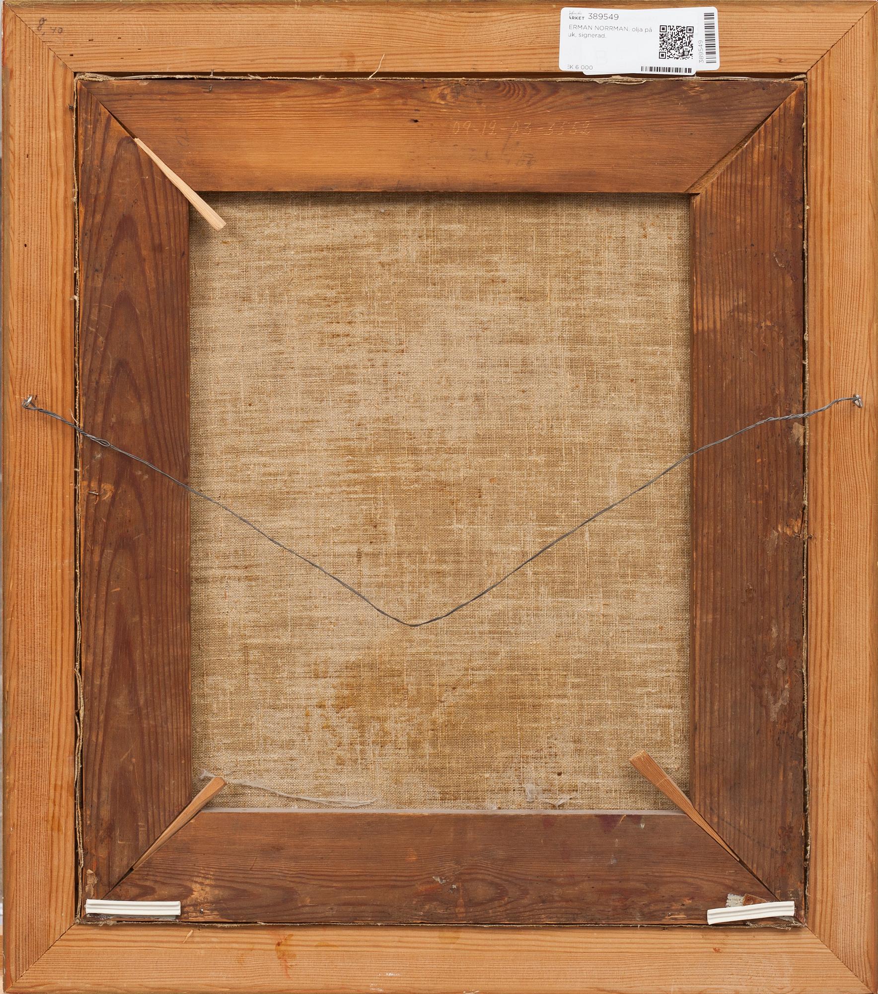 HERMAN NORRMAN. olja på duk, signerad.