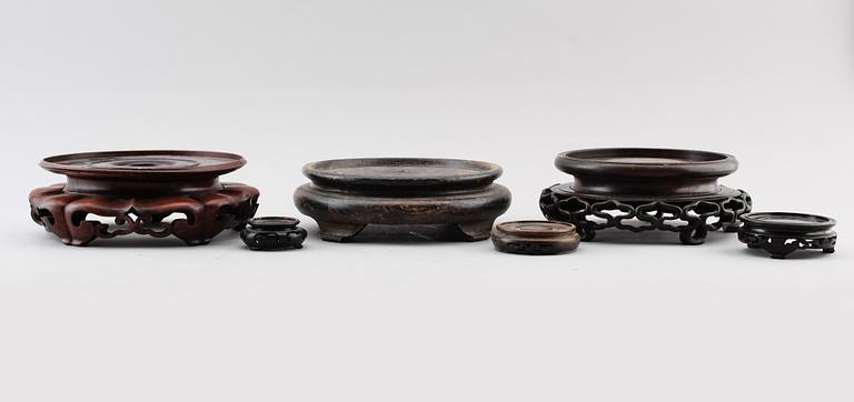 TRÄSTÄLL, 6 st, trä, Kina, 1800-/1900-tal.