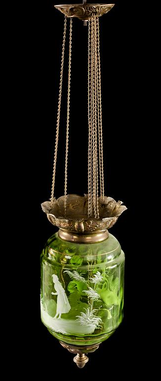 MÅNSKENSAMPEL, tidigt 1900-tal. Höjd ca 80 cm.