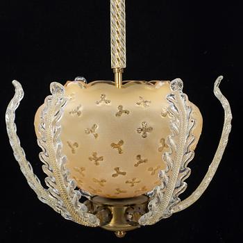 TAKLAMPA, möjligen Orrefors 1900-talets mitt.