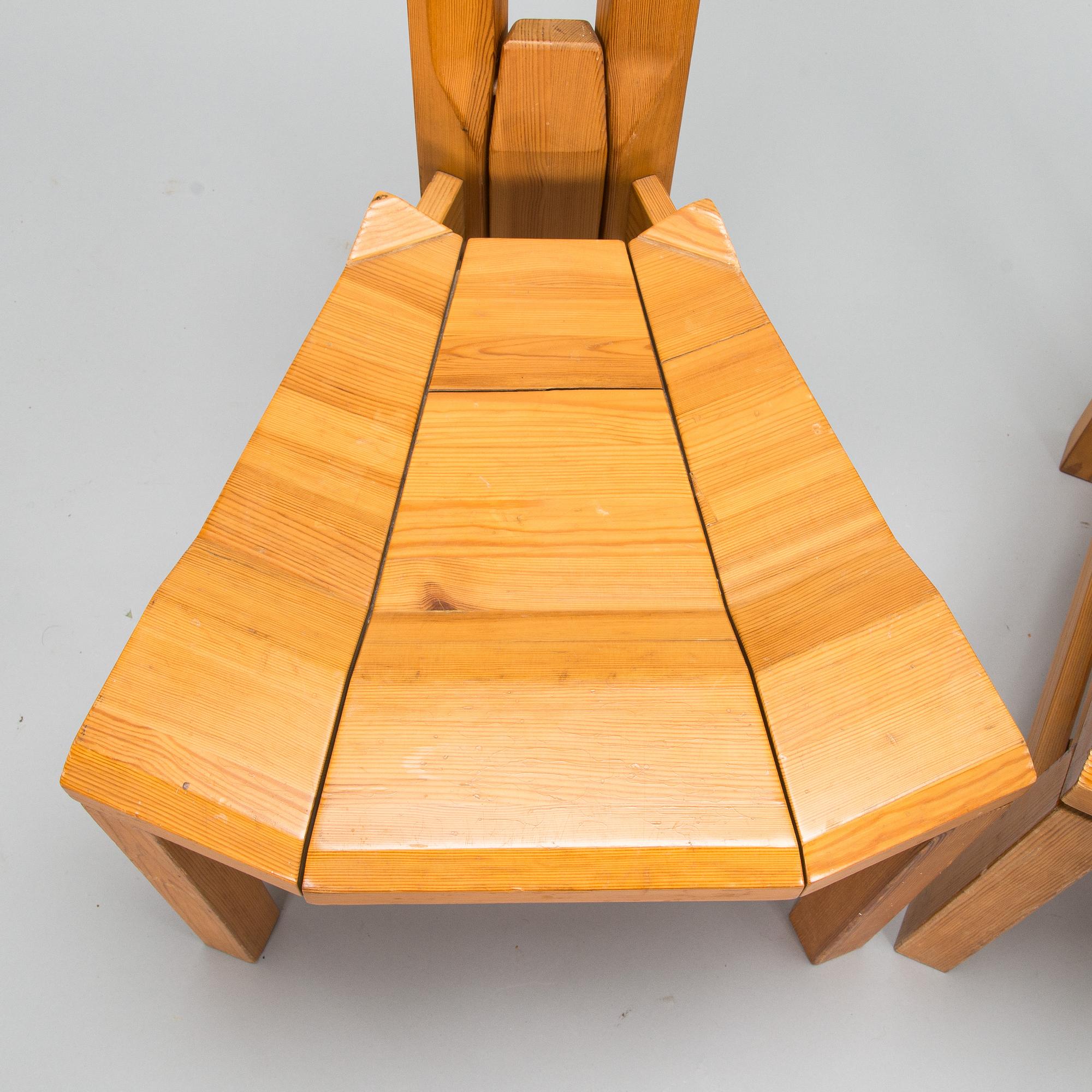 Arnold Lerber, a set of two 1960'/1970's 'Rantasipi' chairs for Laukaan Puu.
