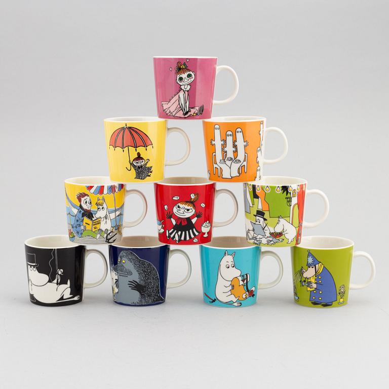 Muminmuggar, 10 st, Moomin characters, Arabia, 1999-2021.