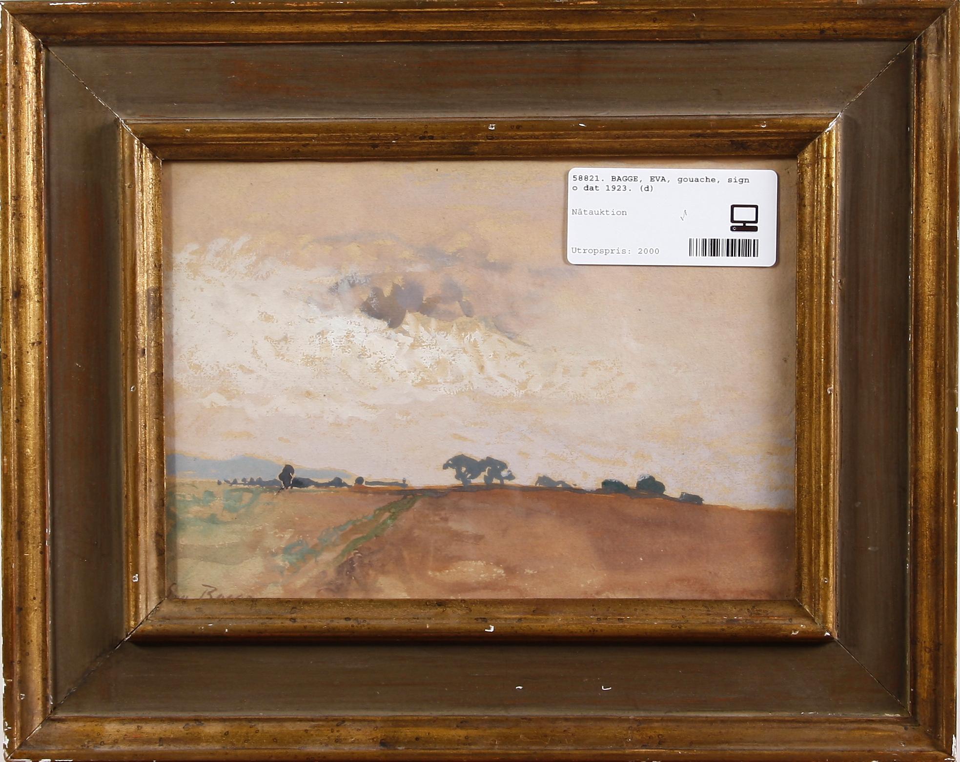 BAGGE, EVA, gouache, sign o dat 1923.