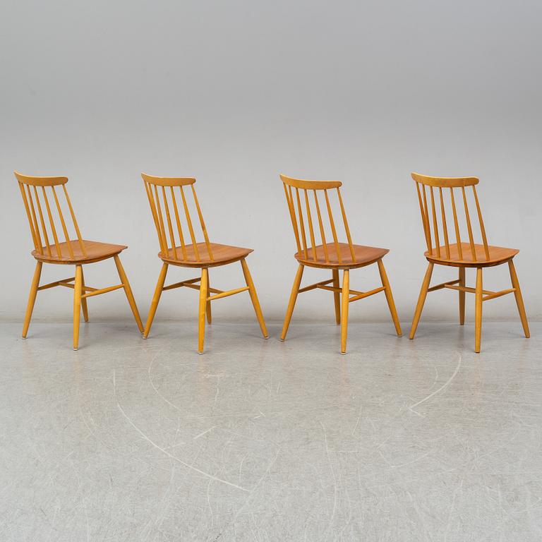 Four chairs, late 20th century.