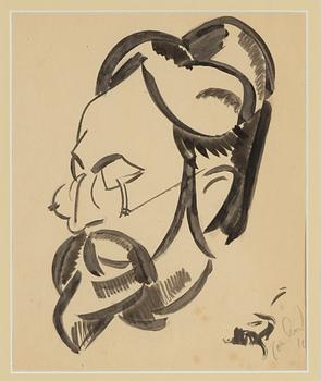 John Jon-And, pencil drwaing on papaer, signed and dated -16.