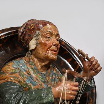 VÄGGPLAKETTER, ett par, 1800-tal.