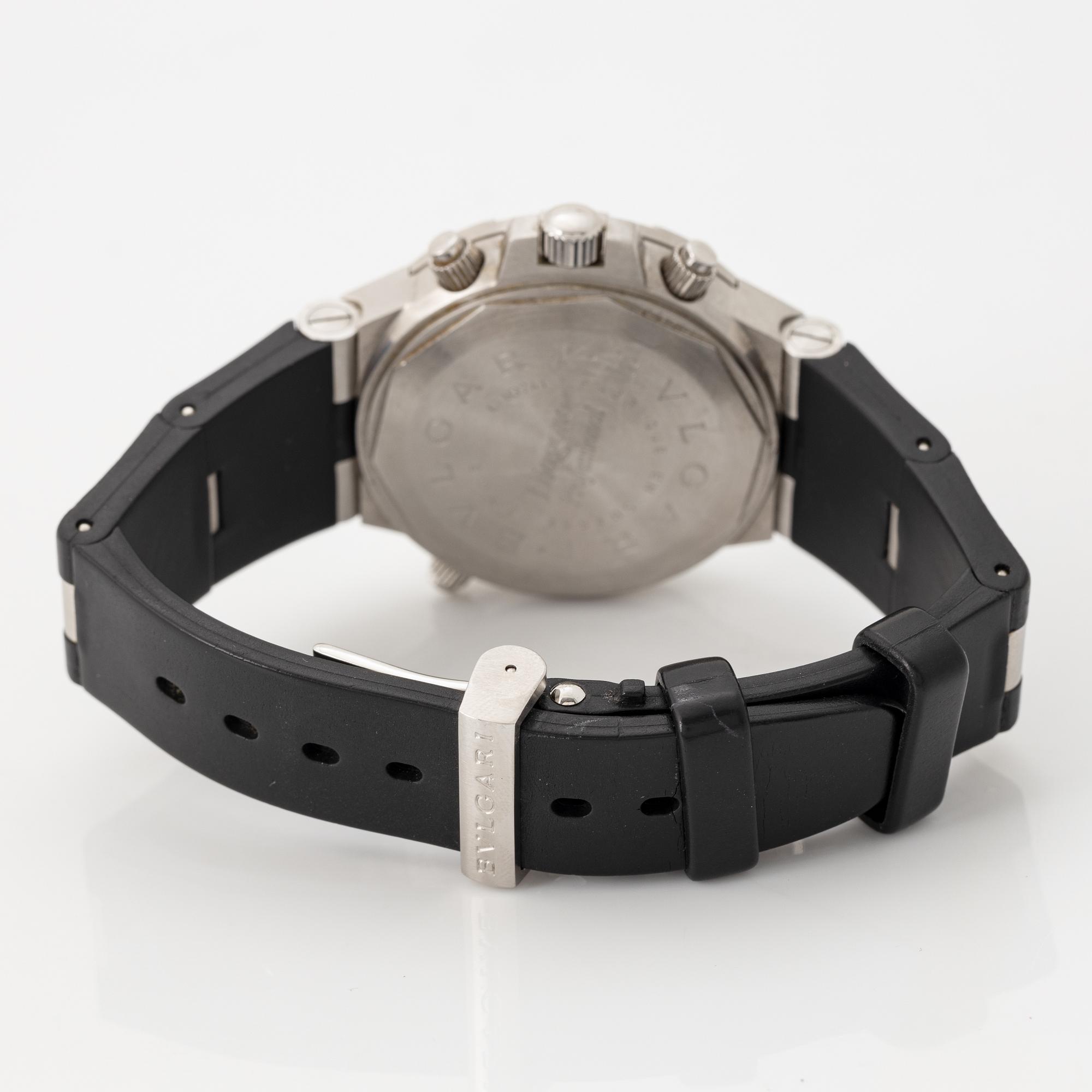 Bulgari, Diagono GMT, wristwatch, 40 mm.