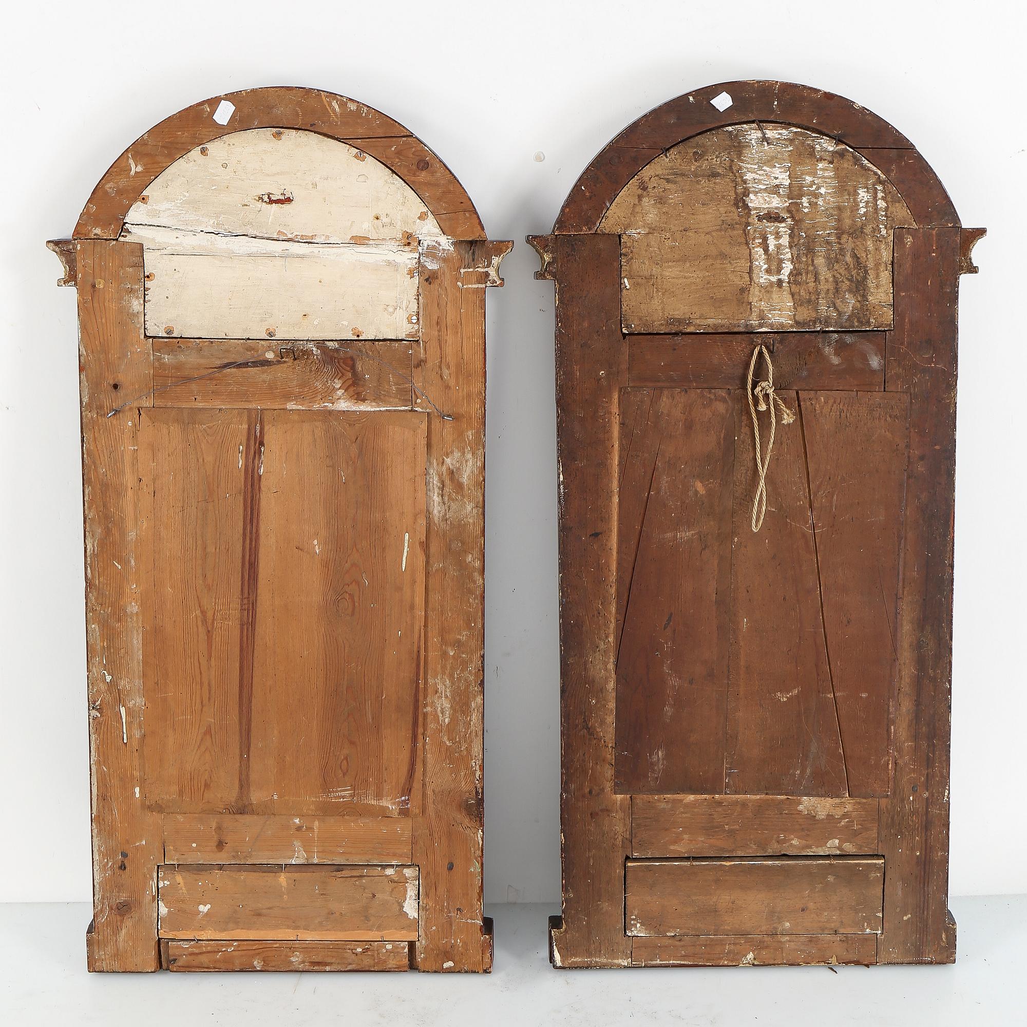 SPEGLAR, ett par, senempire, omkr 1800-talets mitt.