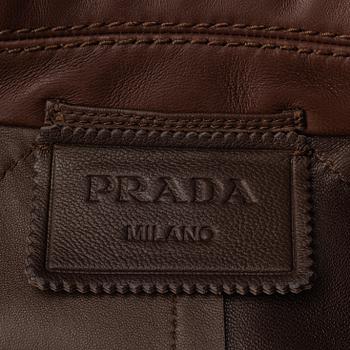 Prada, a leather and suede vest, size 38.