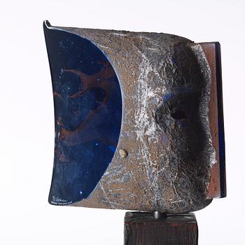 Bertil Vallien, skulptur, Janushuvud, Kosta Boda, unik.