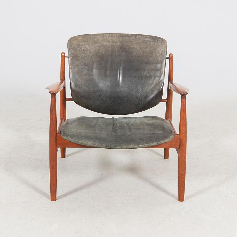 Finn Juhl, a teak armchair model nr 136 France & son Denmark.