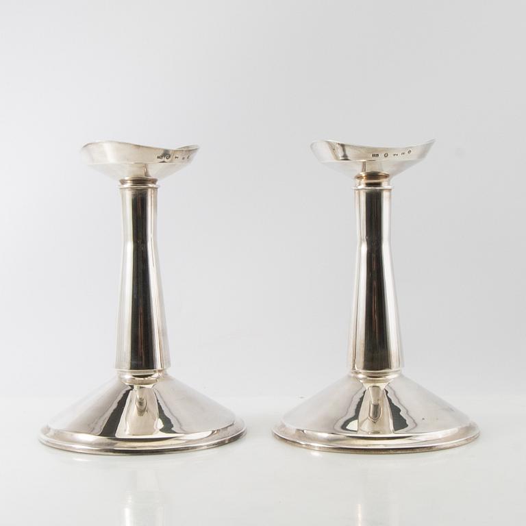 Bertil Berggren Askenström, ljusstakar ett par, silver, Stockholm, 1972.