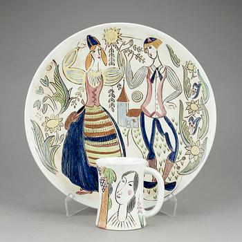 FAT OCH KRUS, stengods. Carl-Harry Stålhane, Rörstrand, 1950-tal.