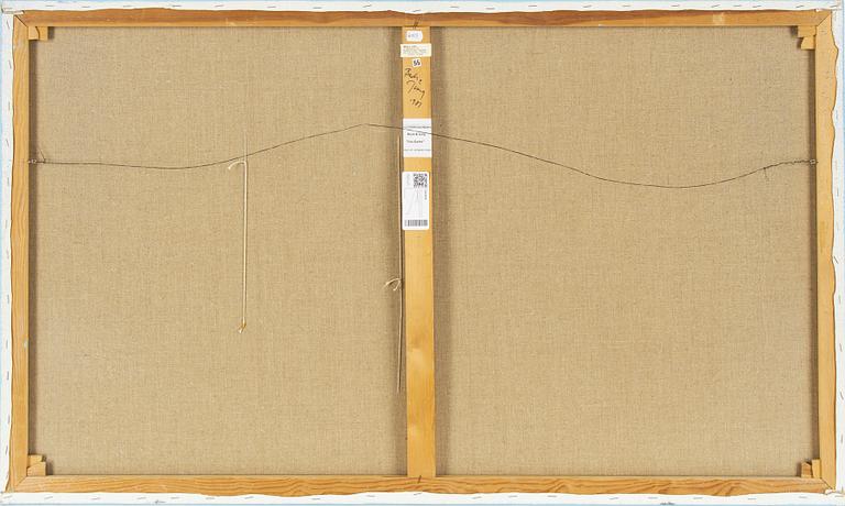 Beck & Jung, acrylic and computer ink plot on canvas, signed and dated 1981 verso.