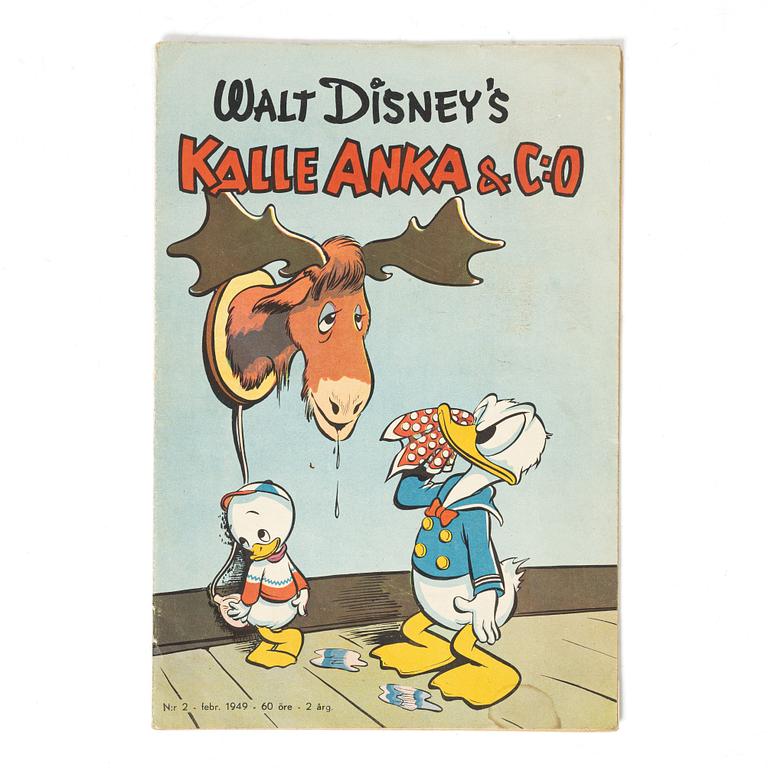 Comic book, Kalle Anka & Co, no. 2, 1949.