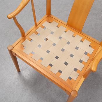 HANS J WEGNER, a cherry wood China chair from Fritz Hansen, Denmark,