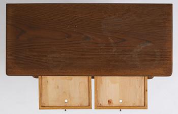 Otto Schulz, a Swedish Modern oak and faux leather bar cabinet, Boet, Gothenburg, 1948.