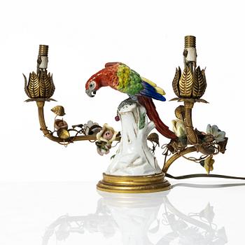 Table lamp, Ackermann & Fritze, Rudolstadt Volkstedt, Germany, early 20th century.